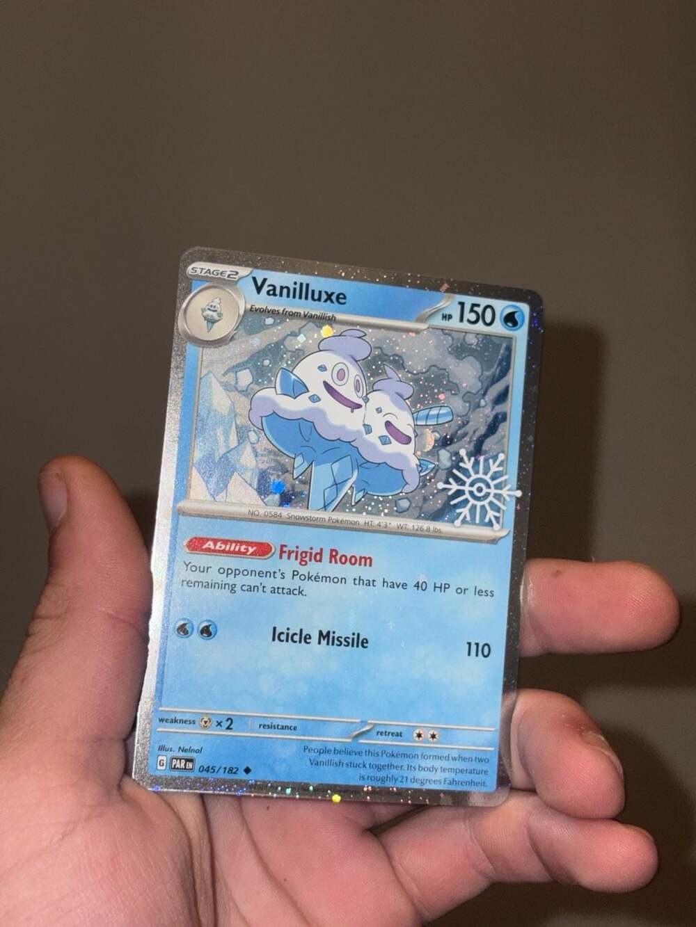 Vanilluxe 045/182 - Pokemon Scarlet & Violet: Paradox Rift Holo Rare Card
